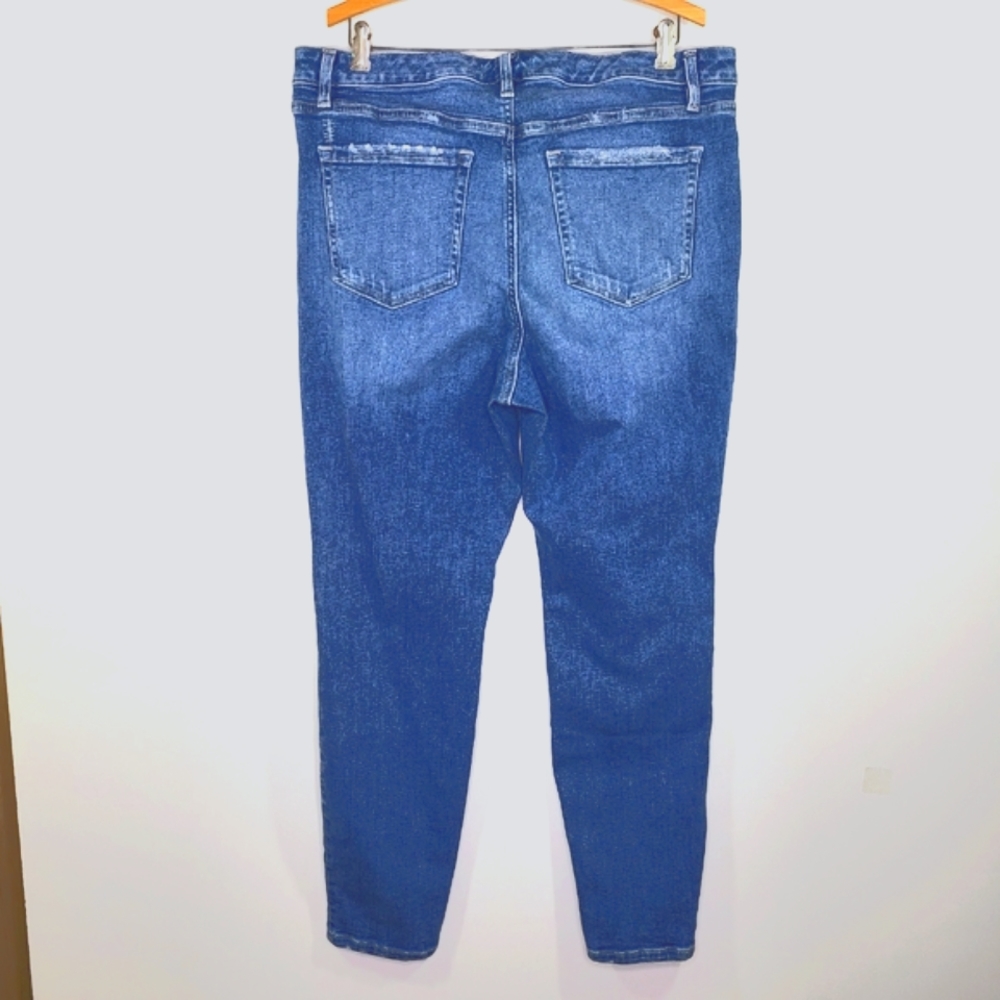 Lane Bryant Plus Size Mid Rise Distressed Skinny Jeans - Picture 5 of 10